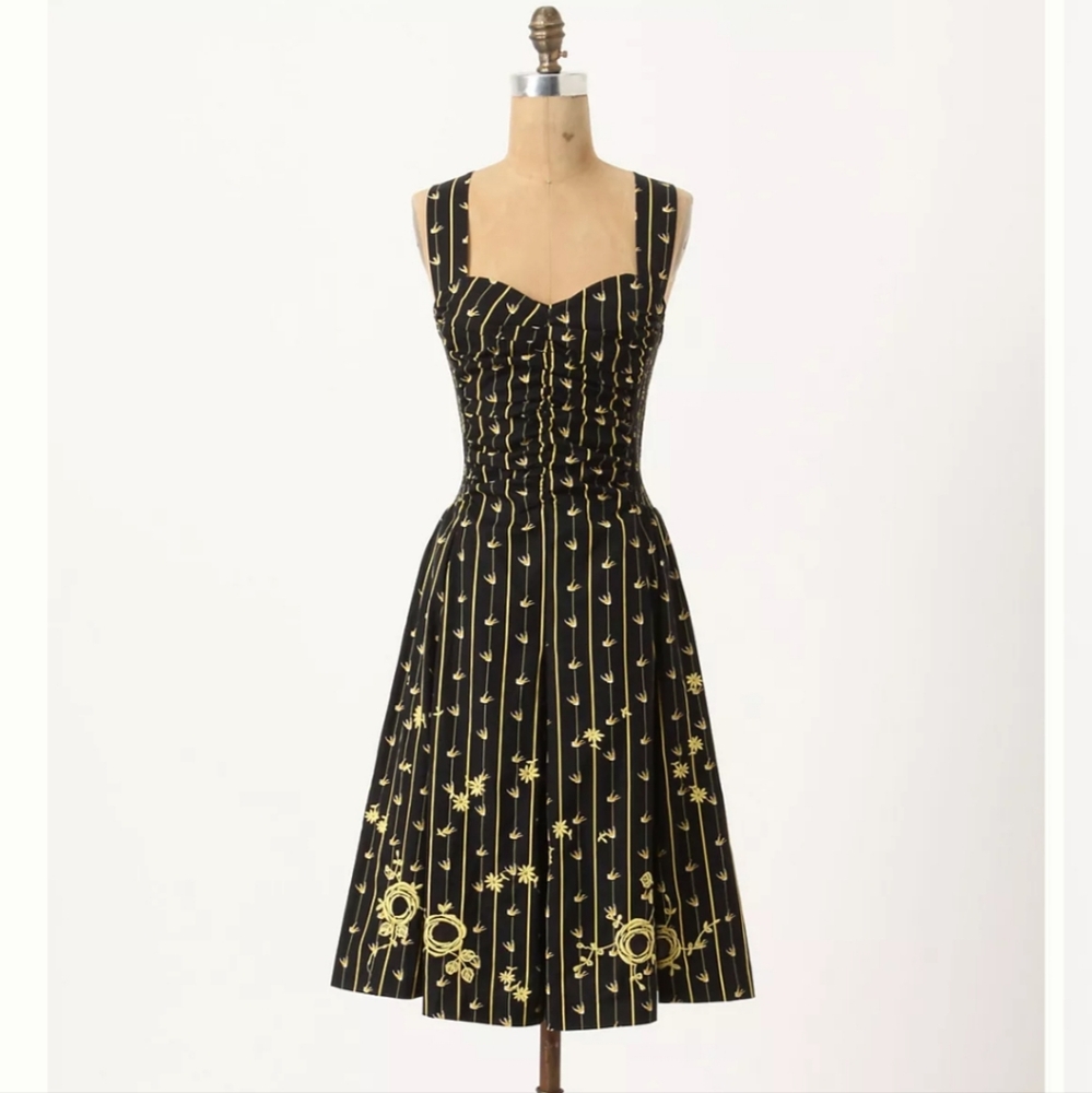 Anthropologie Ruched Martins Dress